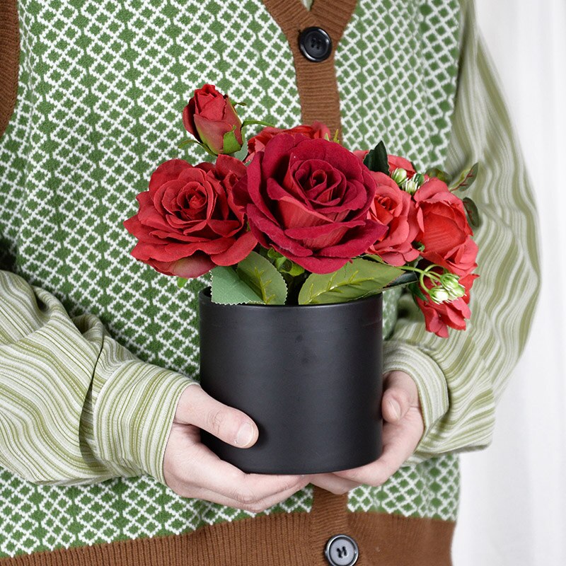 Runde Form Box Bouquet Umarmung Eimer Blume Verpackung Box Hochzeit Geburtstag Valentinstag Blume Eimer Verpackung Box