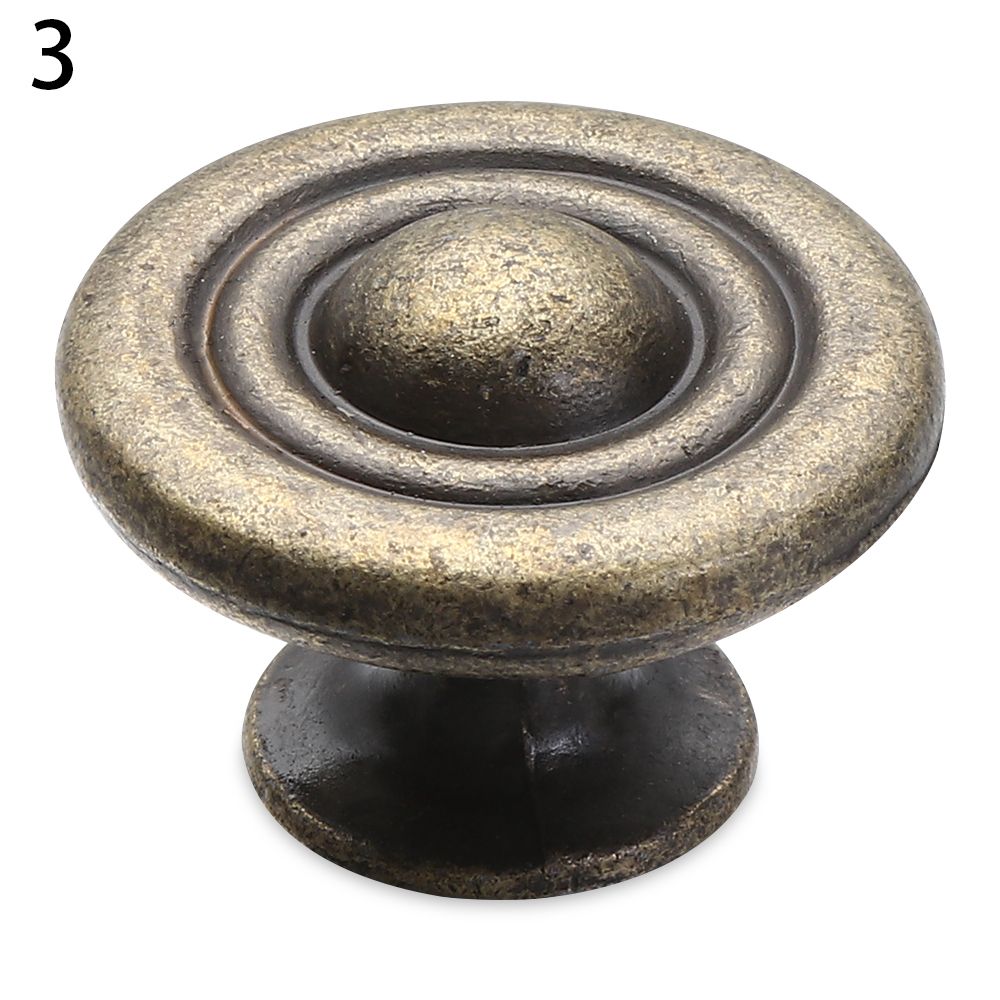 Boutons de poignée en forme de champignon Antique, rond, pour armoire, tiroir, armoire, vis, composant matériel de meuble de garde-robe, 1 pièce: 3