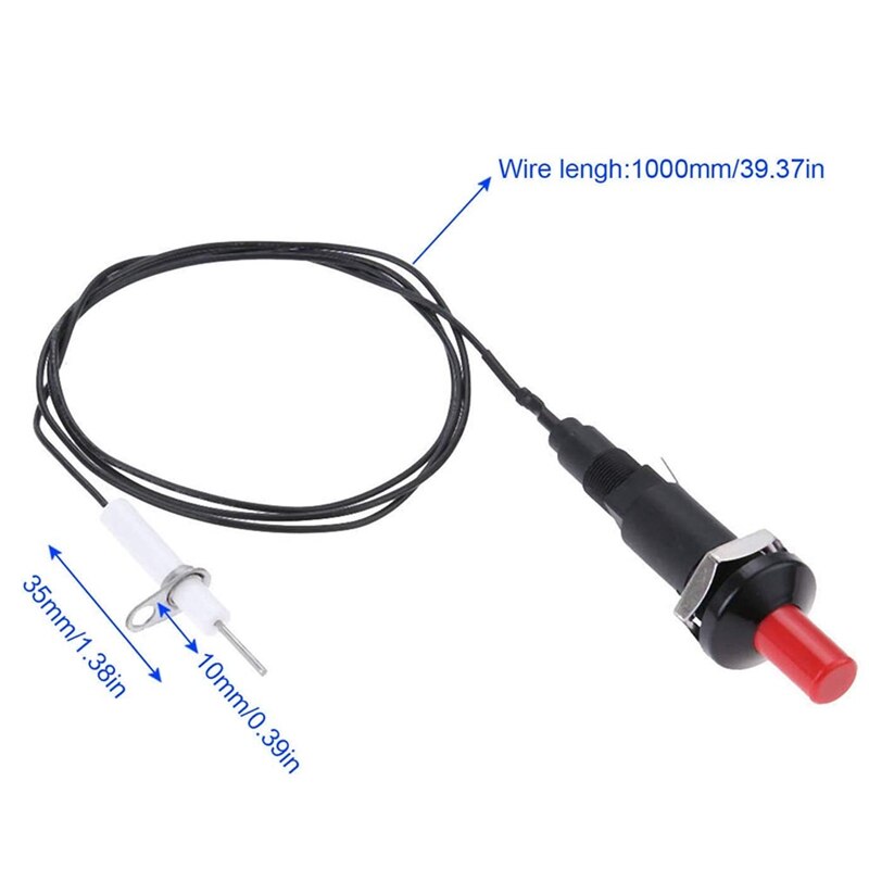 2Pack of Piezo Spark Igniter Propane Push Button Igniter with Threaded Ceramic Electrode, Type of 1 Out 2