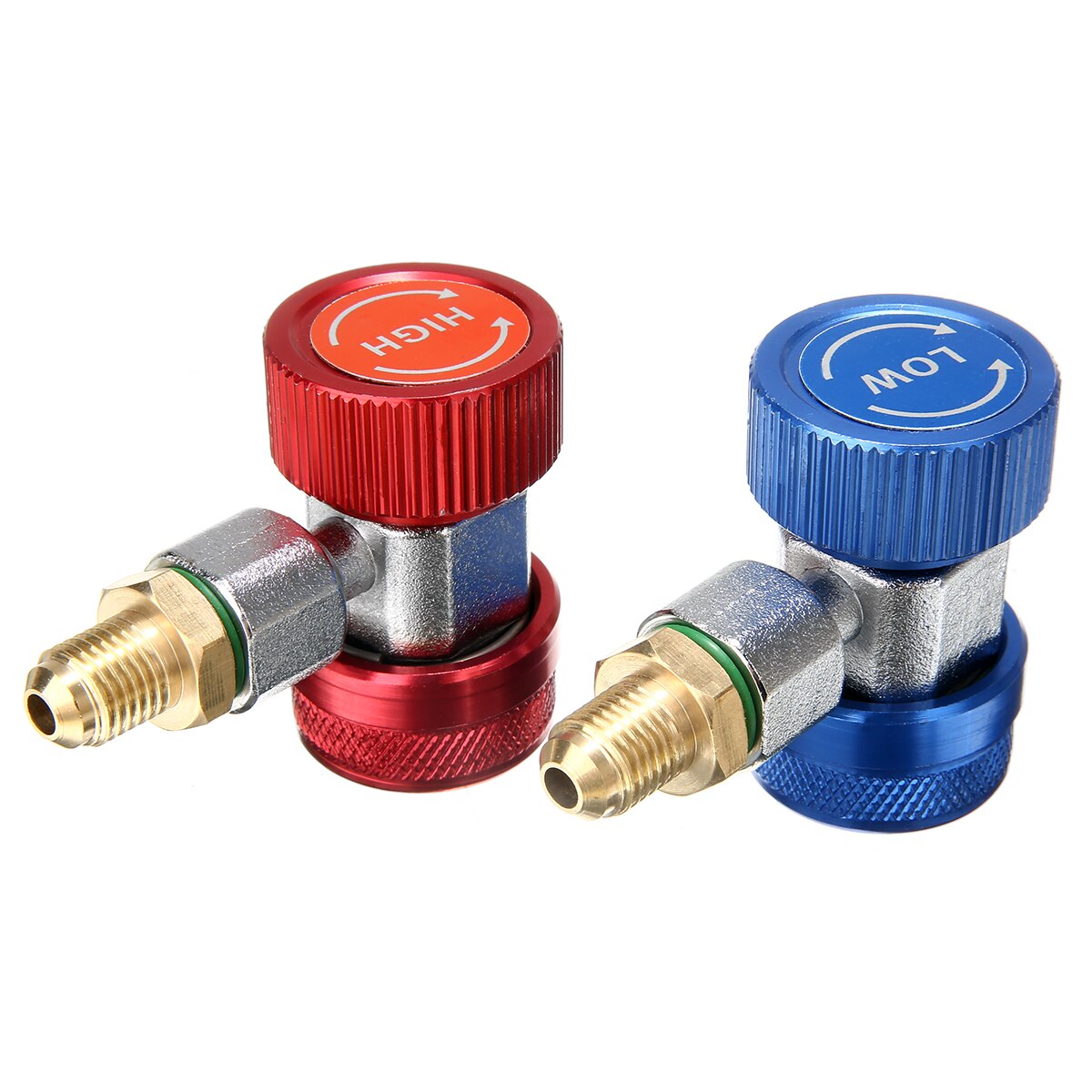 2pcs High Low Adapter Connector R134a Quick Connector For Air Conditioning Refrigerant Adapter Accessories