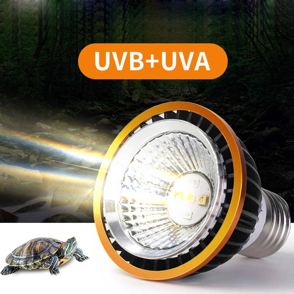 3w reptil lampa uva uvb 5.0 uvb 10.0 lmap led glödlampa sköldpadda sköldpadda ödla solar solljus uvb glödlampa belysning
