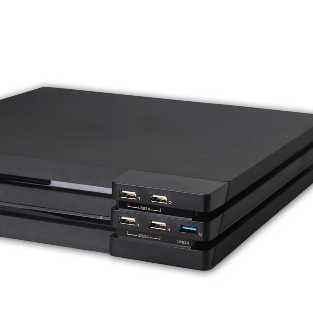 Concentrador de puertos USB 2,0 con indicador LED, 5 puertos, 4 puertos, 1 Adaptador USB 3,0, práctico para PS4 Pro