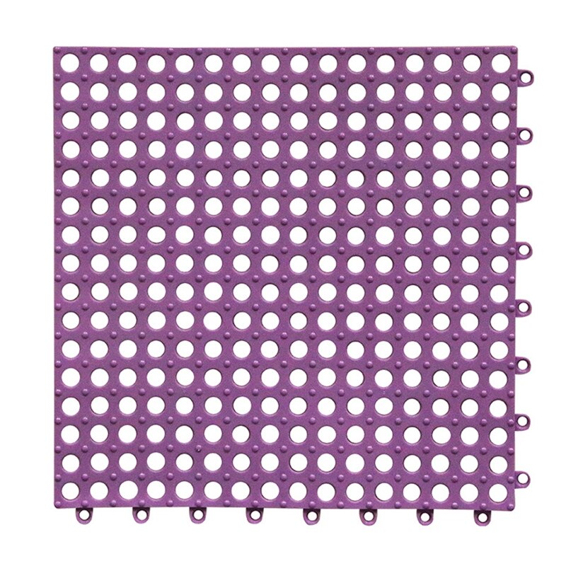 PVC Bath Mat Interlocking Non Slip Drainage Floor Tiles Shower Floor Mat with Drain Holes Suction Cup Floor Mat for Kitchen J2FA