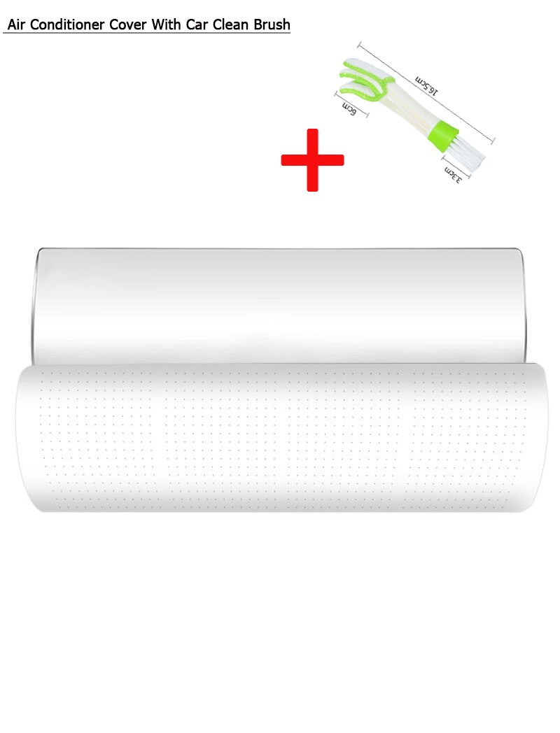 Adjustable Air Conditioning Cover Wind Deflector Windshield Air Conditioner Tools Air Baffle Shield Home Office Accessories: white with brush