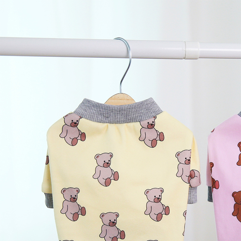 Camiseta con estampado de oso para perro, ropa de mascotas para perros pequeños y gatos, camisas de perrito, suéter de perro, ropa de Gato , Corgi de York, Otoño e Invierno: yellow / M