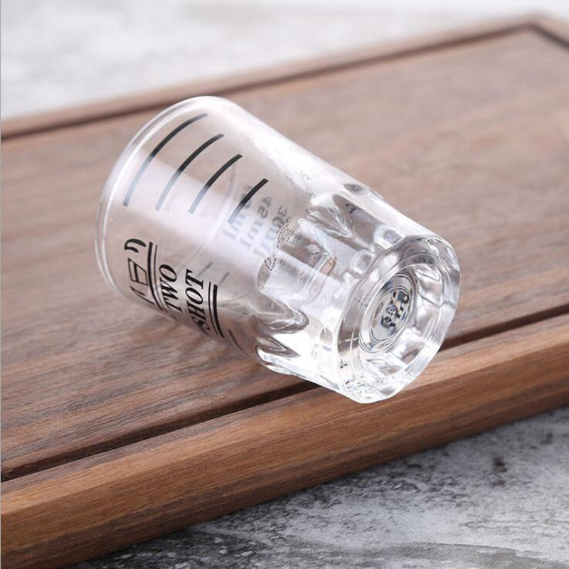 HOMETREE 30/60ML barman szklany kubek z podziałką kubek na herbata mleczna, barman kawy, kuchnia robić baru szklana kubki pomiarowe HNS56