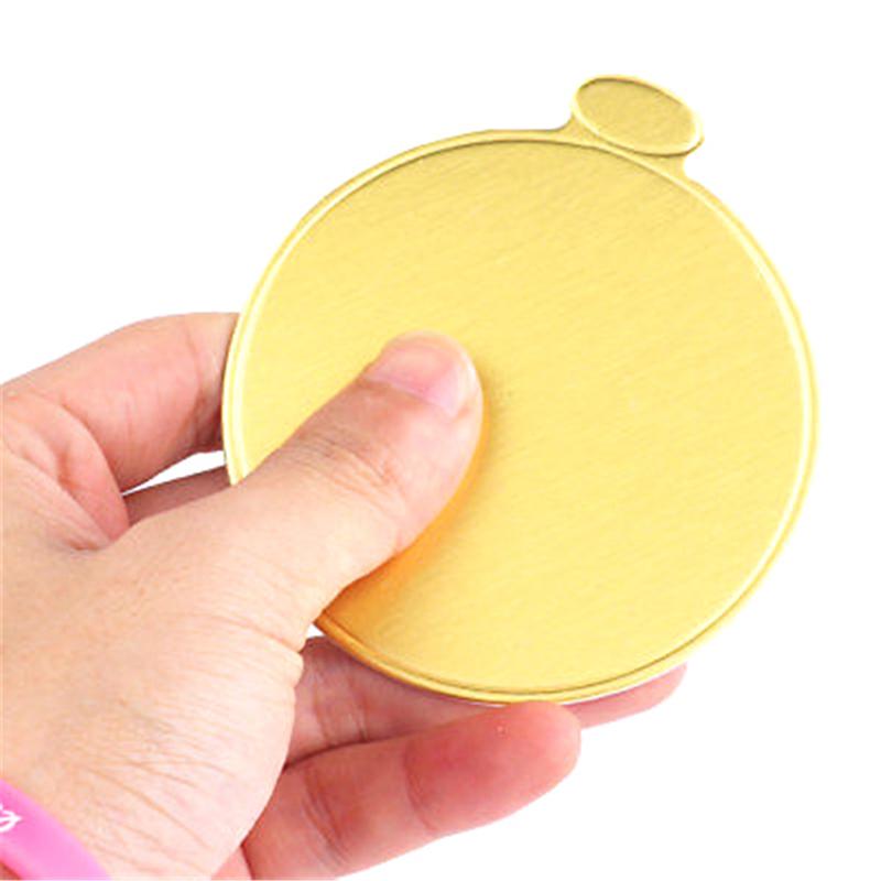 100pcs Gold Paper Cake Board Cupcake Dessert Displays Tray Wedding Birthday Pastry Pad Decorating Tools