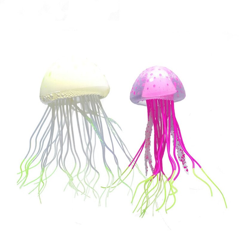 Aquarium Decorations Large Luminous Simulation Silicone Jellyfish Aquarium Marine Landscaping Decoration Crafts