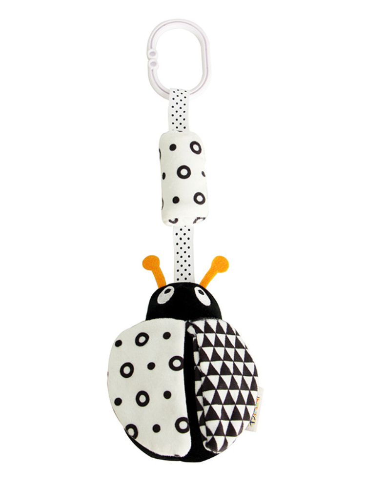 Animal Model Zwart En Wit Windgong Baby Speelgoed Neonatale Vsion Inspirerende Trolley Windgong Hanger Baby Cadeau: Ladybug