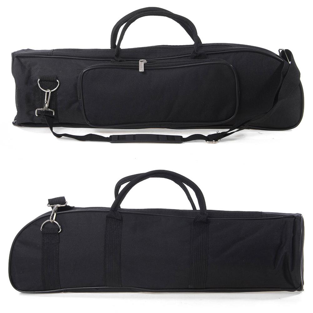 Professionele Lichtgewicht Trompet Gig Bag Waterdichte Oxford Doek met Zachte Katoen Strap Bag Dubbele Ritsen voor Messing Instrument