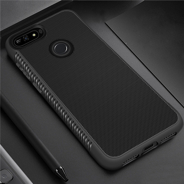 Jfvnsun Huawei Honor 7C 5.7 "Case AUM-L41 Slim Anti Slip Matte Soft Tpu Siliconen Armor Beschermhoes Voor Huawei honor 7C Cover: Black