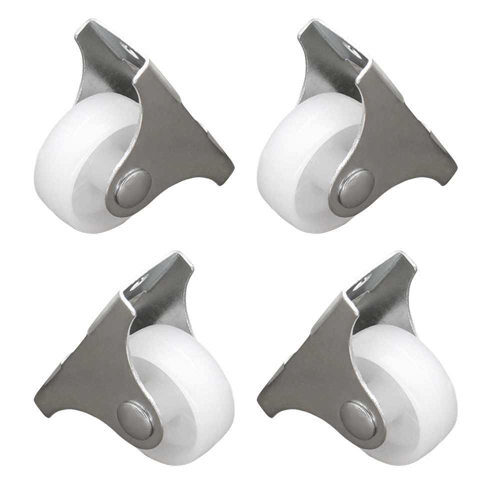 4 stk. faste hjul, 25mm små møbelhjul, lille gummihjul, ikke-drejeligt trolleyhjul til udskiftning af møbelhjul
