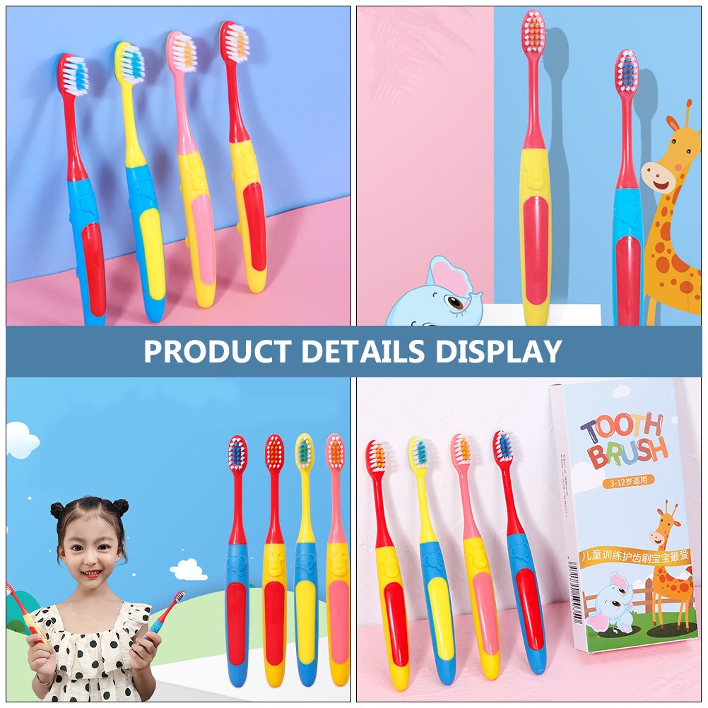 4pcs Bambini di Pulizia Spazzolino Da Denti Spazzolino Da Denti Del Fumetto Denti Spazzola di Cura
