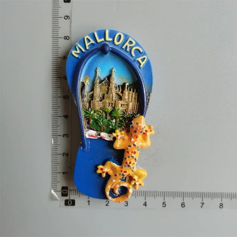 Imanes de nevera Mallorca de España, Castillo de Majorca Palma, Cuenca Ronda, decoración conmemorativa del turismo, manualidades, pegatina magnética para refrigerador,: Castaño