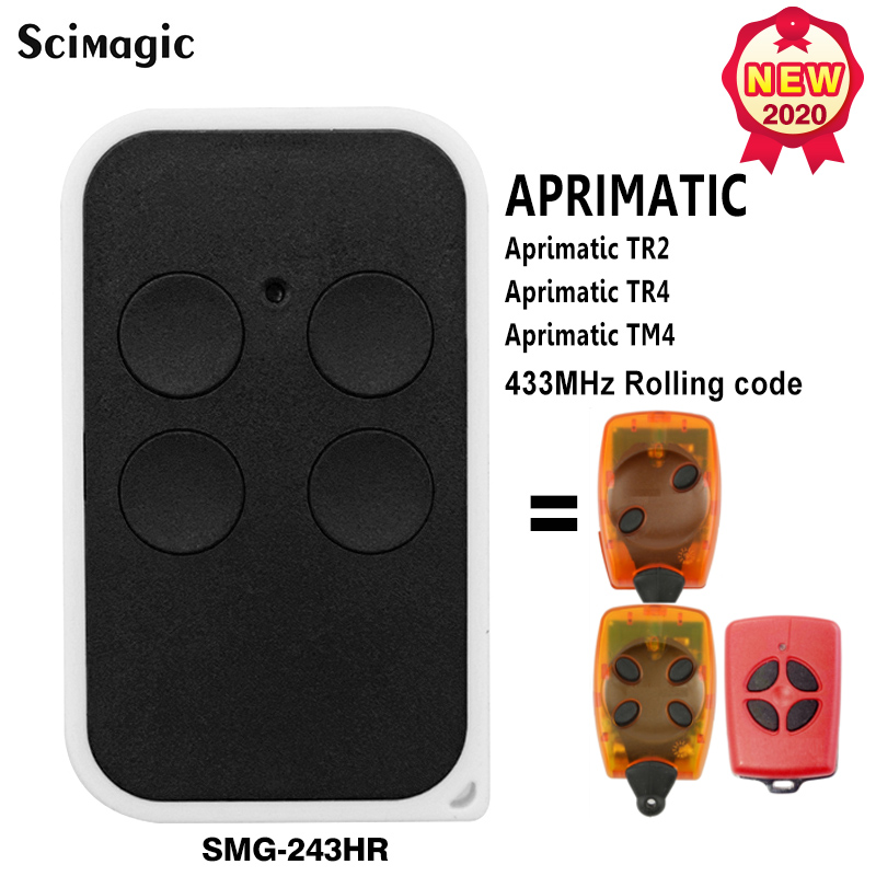 Replace Aprimatic TR2 TR4 TM4 remote control Aprimatic Garage door 433mhz remote control