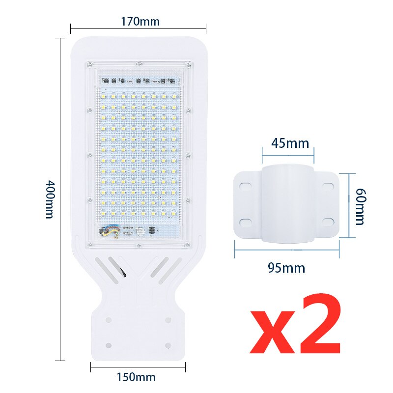 2pcs/lot Led Street Light 110V 220V Waterproof IP65 Area Parking Lot Yard Barn Outdoor Wall 100W Lamp Industrial Square Highway: White Color 100W / Cold White / 110V