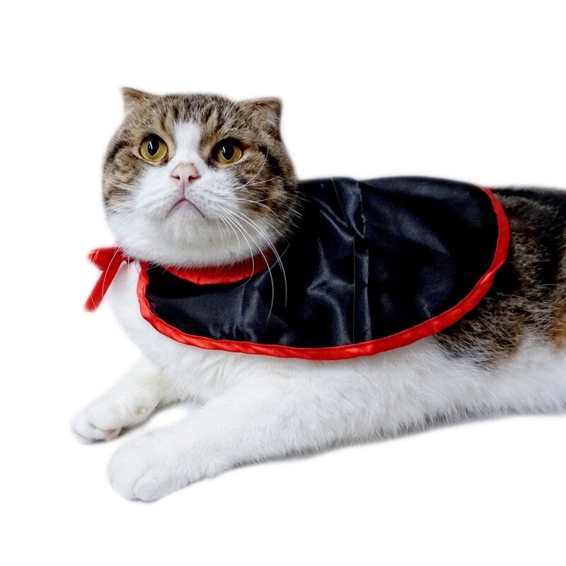 Schattige Huisdieren Kat Mantel Vampier Kostuum Cape Cosplay Hond Kat Puppy Kleding Jas Voor Halloween Dress Up Huisdier Product Accessoires