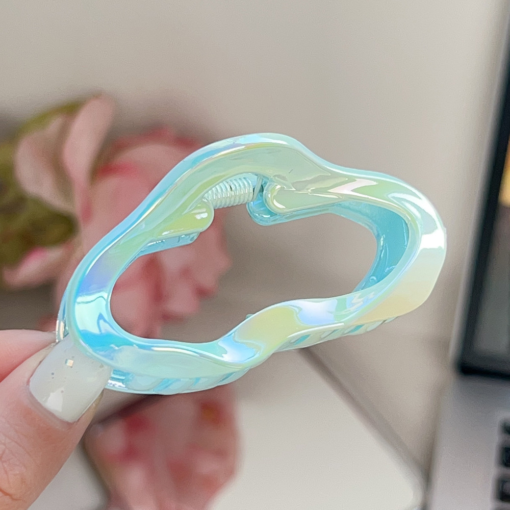 YHJ Linda garra para el cabello de Color gelatina, degradado de verano, pinzas para el cabello de plástico, accesorios para el cabello para mujeres y niñas: Gris