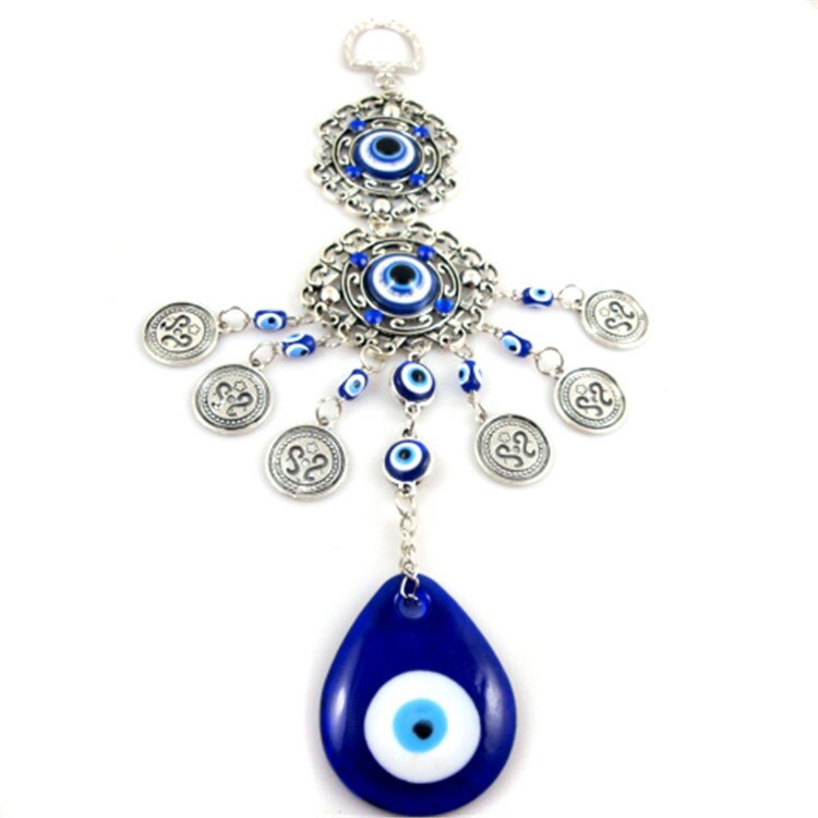 Pendentif œil bleu turc, amulette murale, porte-bonheur, décoration de la maison, artisanat: 01