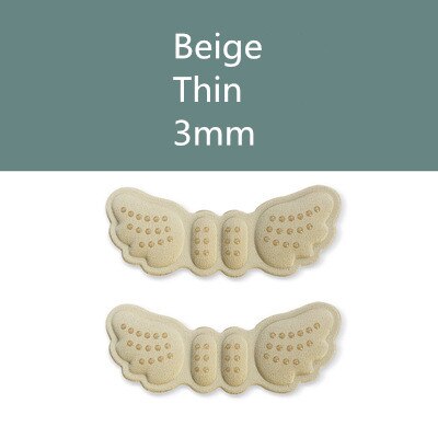 1 par sommerfuglhæl-klistremerke hæl-klistrepute fot hudbeskytter anti slitasje blemme bærbart pedikyr fotpleieverktøy: Beige tynn 3mm