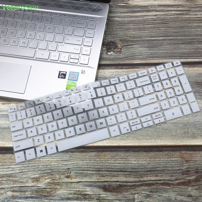 Laptop Keyboard Cover skin Protector for Dell Inspiron 15 5501 5508 5509 5584 5590 5593 5594 5598 Latitude 3500 3510: silver