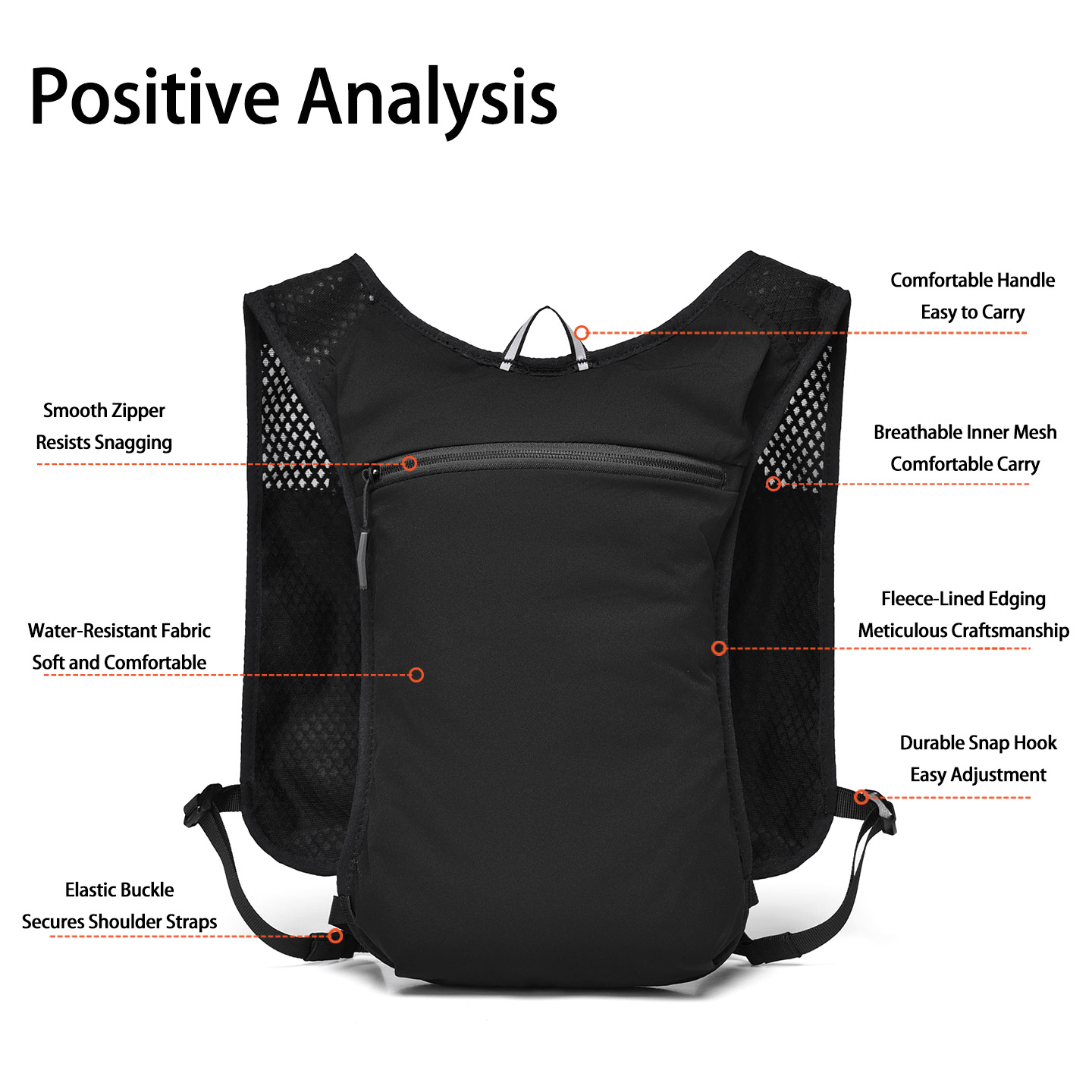 Multifunktionale Wasserbeutel-Weste, unisex Ultraleichter Offroad-Laufrucksack, Langlebige Große Marathon--Tasche aus Nylon