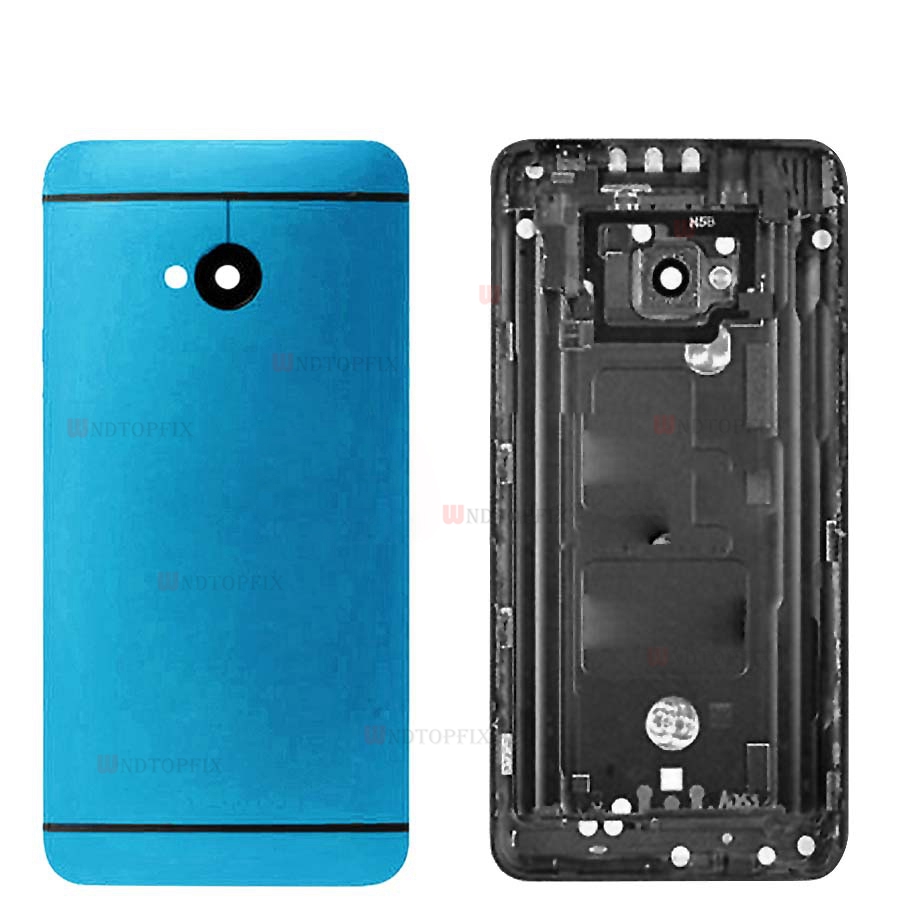 For HTC M7 Battery Cover Door Back Housing Rear Case With side button For HTC ONE M7 M8 Battery Door with NFC Replacement Parts