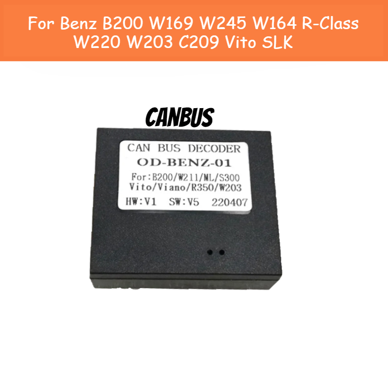 CANbus Box Adapter Decoder Voor Benz B200 W169 W245 W164 R-Klasse W220 W203 C209 Vito SLK Met 16Pin Power kabelboom Kabel: WHITE