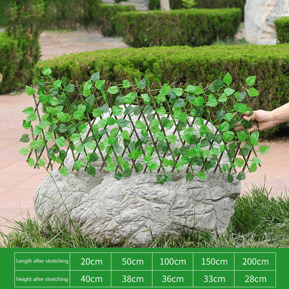 40cm Artificial Garden Plant Fence Protect Expanding Fence Retractable Fence Privacy Screens Windscreens