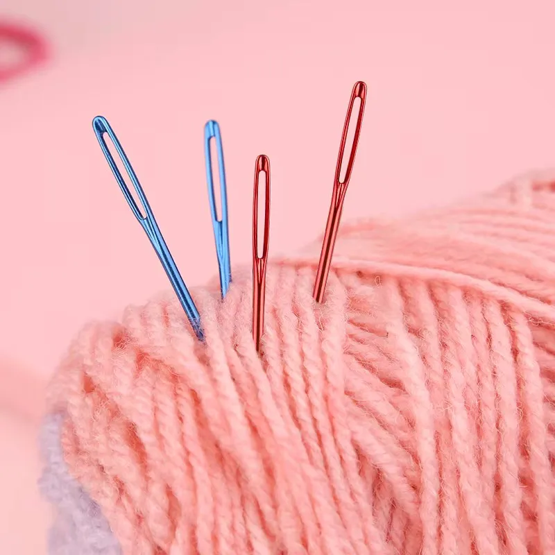 10pcs Yarn Knitting Needles Tapestry Large Eye Curved Tip Needles Sewing Pins Set DIY Household Sewing Tools