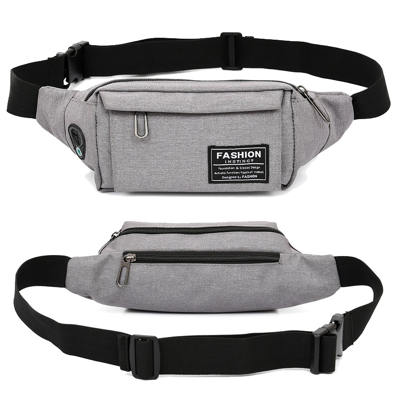 Imperméable à l'eau hommes bandoulière taille sacs en cours d'exécution Sport poitrine poche sac voyage Pack ceinture sac casque Plug épaule sac de messager