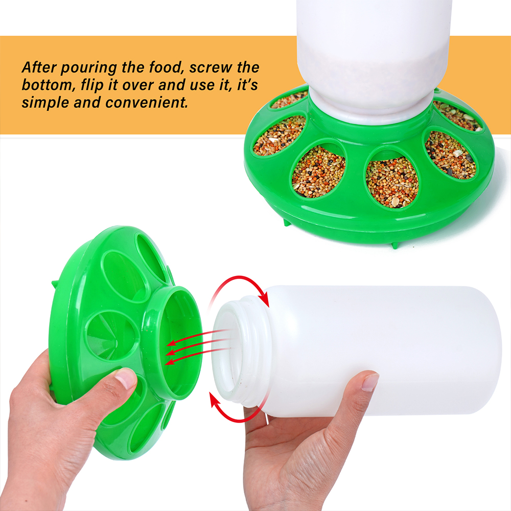 1L Automatische Kip Water Feeder Emmer Vogel Voerbak Kip Voedsel Water Emmer Gevogelte Vogel Water Dispenser