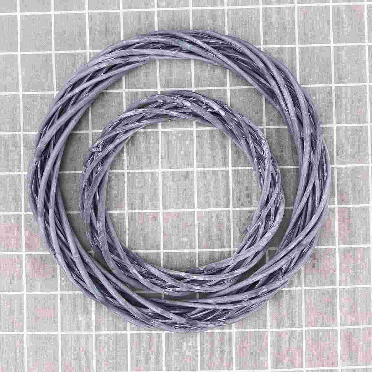 Grapevine Wreath Vine Branch Wreath Decorative Wooden Twig for Craft Decor Door House(Dia 20cm Black)