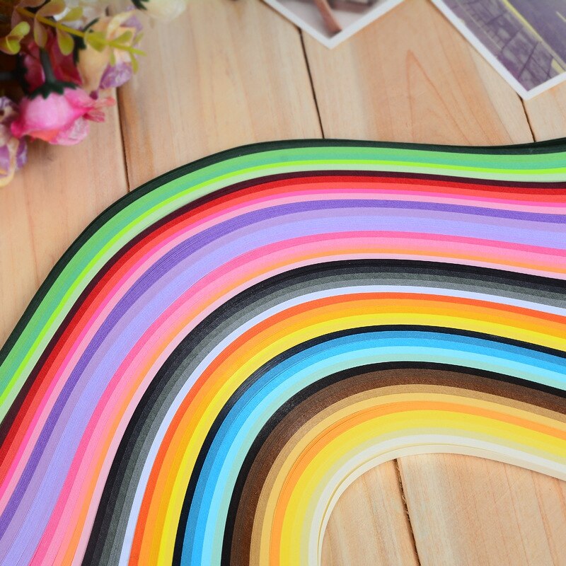 100PCS Quilling Papier Strips Gradiënt Kleur Quilling Papier Strips Papier Quilling Gereedschap Voor Diy Ambachten En Papier Arts D