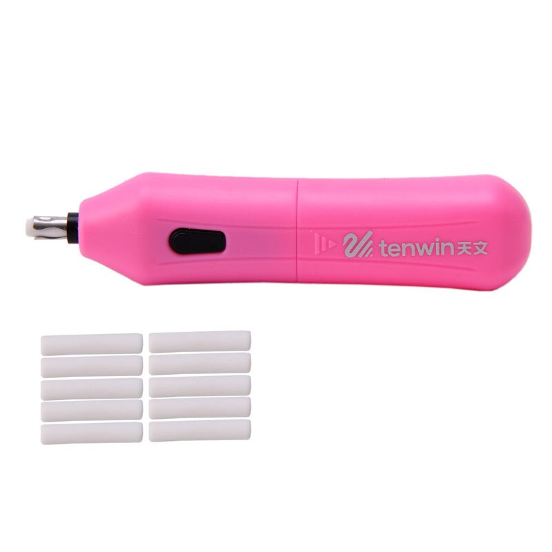 Kit de gomme électrique pratique 1 pièce | Automatique à piles pour crayon esquisse avec 10 recharges C26: pk