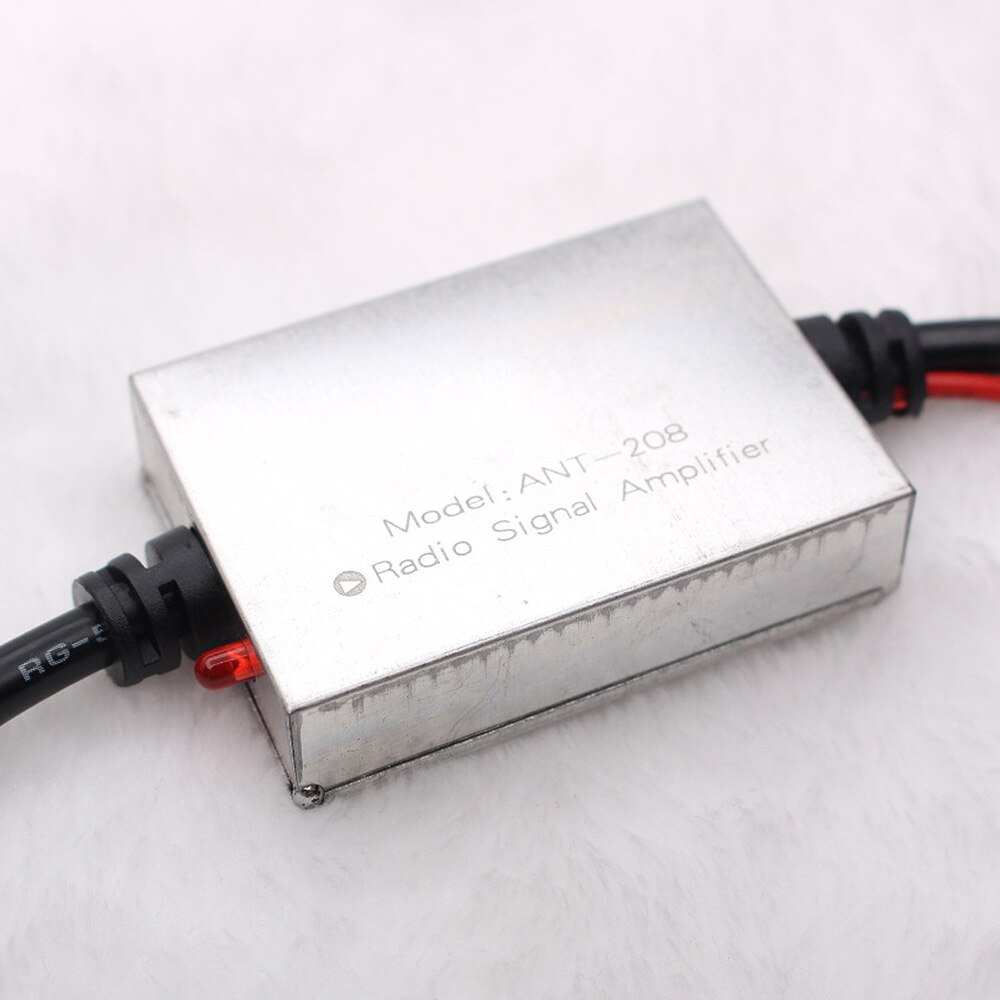 Fm signalforsterker bilantenne radio auto fm booster forsterker bildeler 88-108 mhz 12v bildeler