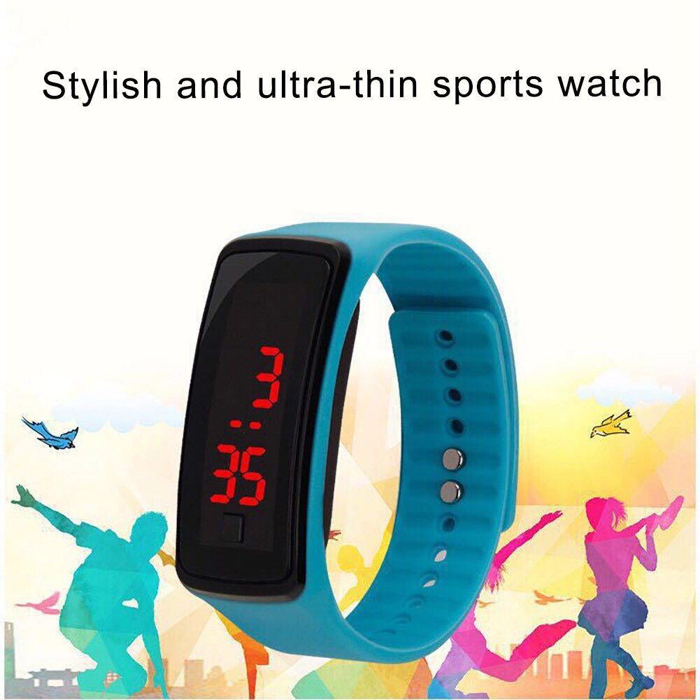 Kinderen student elektronische led sport siliconen horlogeband polshorloge mannen en vrouwen mannelijke en vrouwelijke studenten siliconen horloges