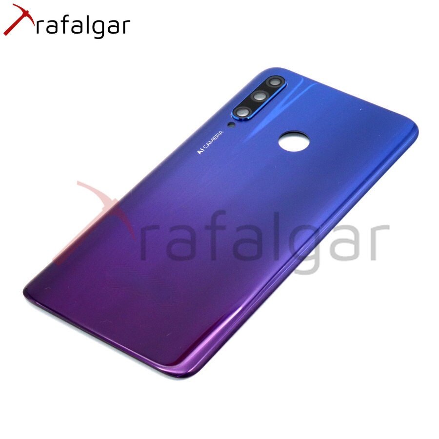 Funda trasera para Huawei Honor 10i, carcasa de plástico para batería, piezas de repuesto: Blue With Lens