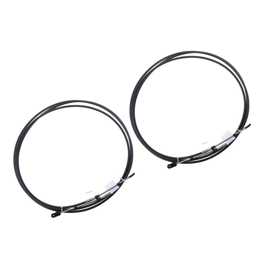 2pcs 10FT Universal Throttle Cable for Boat Inboard Engine Control Lever