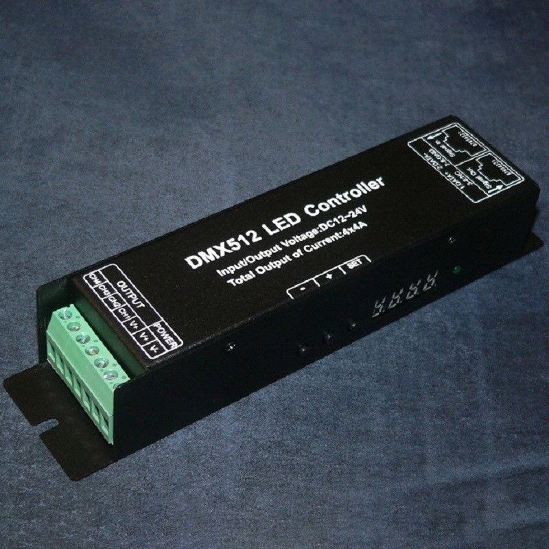 Dmx 512 dekoder driver dmx 512 rgbw controller til rgbw led strip lys 12v-24v