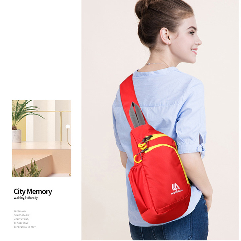 Waterproof Outdoor Adjustable Running Shoulder Bag,Wear-resisting Portable Cycling Chest Bag,Unisex Ultralight Marathon Bag