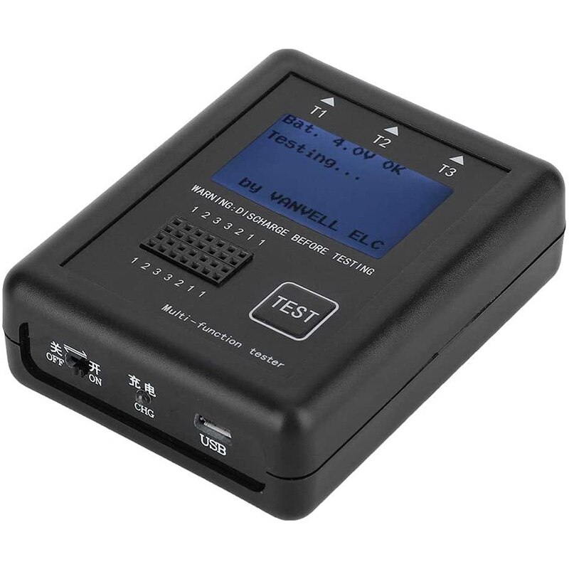 M328 Diode Transistor Capacitance Resistance Transistor Tester ESR Meter Multi-Function Tester with Test Board