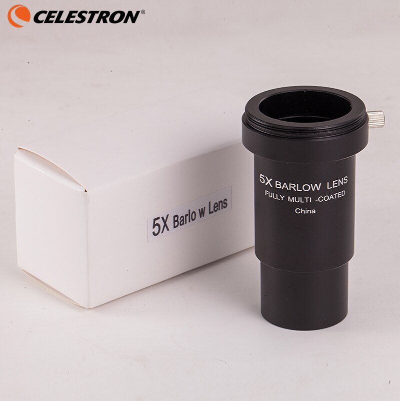 Celestron 5x Barlow Lens 1.25" Fully Multi Coated Metal Thread M42 for Astronomical Telescope Eyepiece