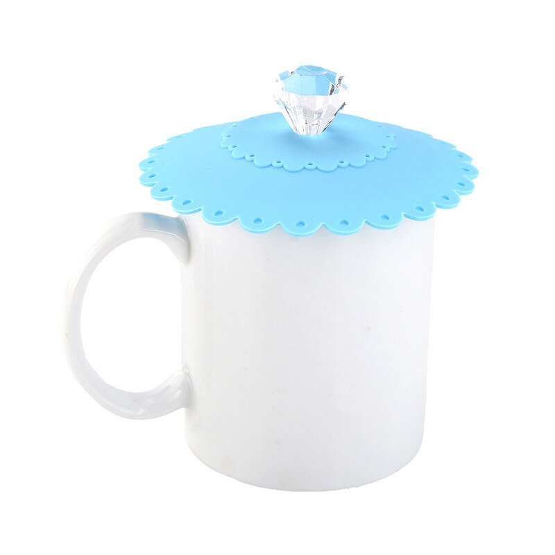 AIHOME-Tapa de copa de diamante de silicona reutilizable a prueba de polvo, tapa de aislamiento, tapa de aislamiento térmico para taza