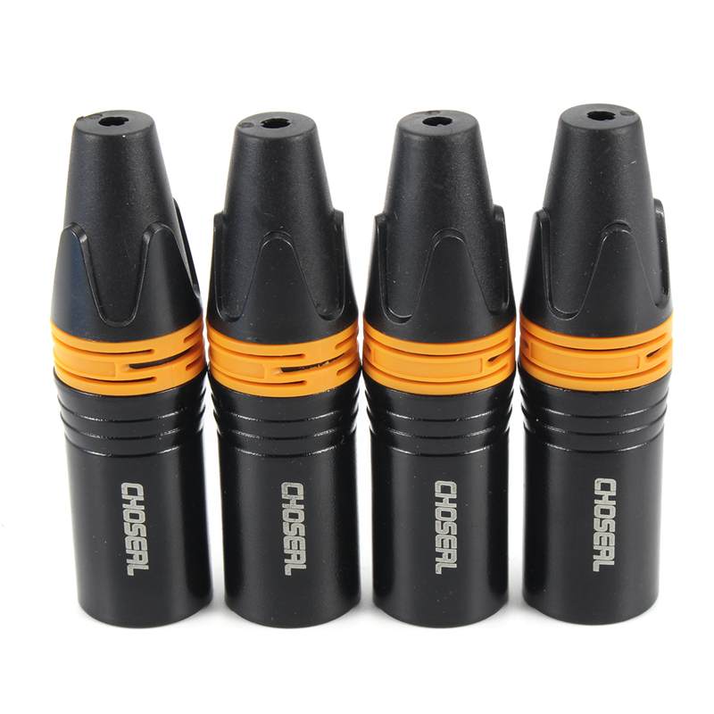 Choseal QD2002B XLR FEMALE 3 Pin Audio Mikrofon Kabel Stecker 4Pcs DIY Solder Typ Metall Material Audio Signal Stecker