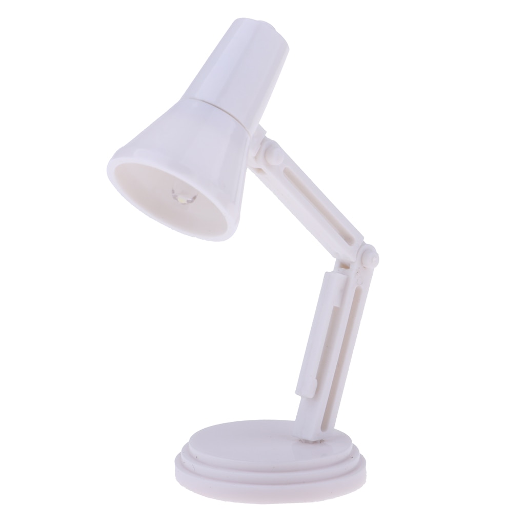 1/6 Scale LED Desk Lamp Light Furniture for Dollhouse Accessory Toys White