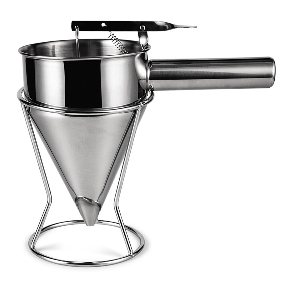 Stainless Steel Cake Batter Piston Funnel Cream Dosing Dispenser Sauce Cream Dosing Funnel for Oil Wine Kitchen Tools