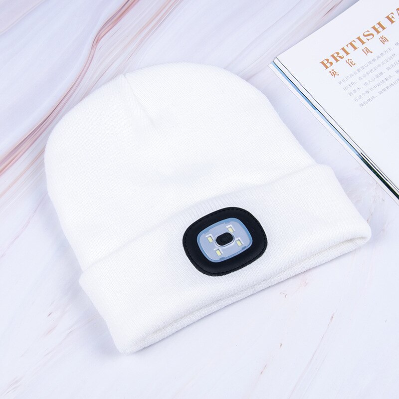 Bonnet tricoté avec lumière, écouteurs lumineux, Bluetooth, lumière Led, pour l&#39;extérieur, alpinisme, mains libres, musique: WT