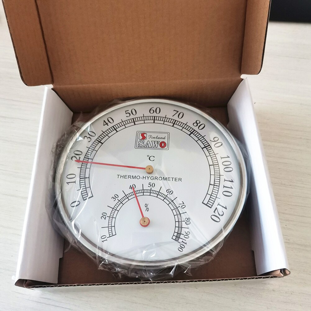 Stainless Steel Case Steam Sauna Thermometer Hygrometer Gauge Hygrothermograph Barometer Indoor Convenient Sensor Humidity Meter