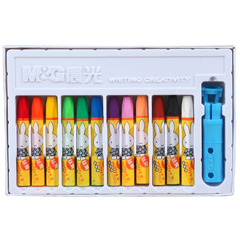 12/24/36 Colors Per Box Deli Wax Crayon Kids Oil Painting Stick Candy Color Oil Pastel Crayon Child Safety Non-toxic Pastel 0101: 12 Colors
